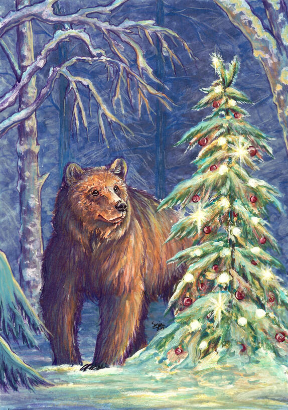 Christmas card illustration, 2024