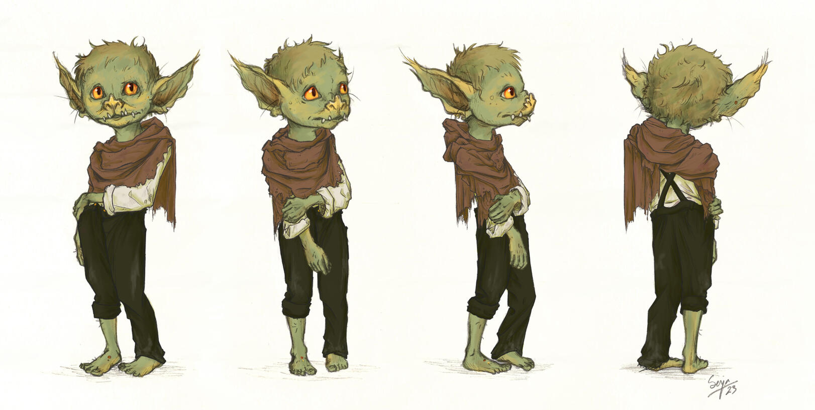 Goblin character turnaround