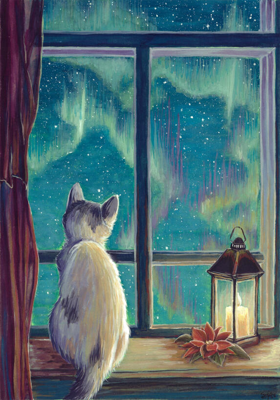 Christmas card illustration, 2023