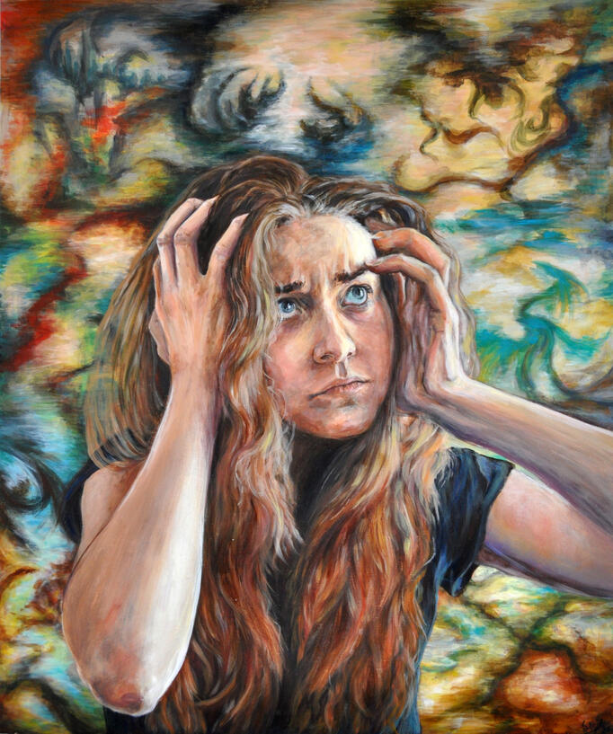 Crisis Portrait Acrylic on panel 2021