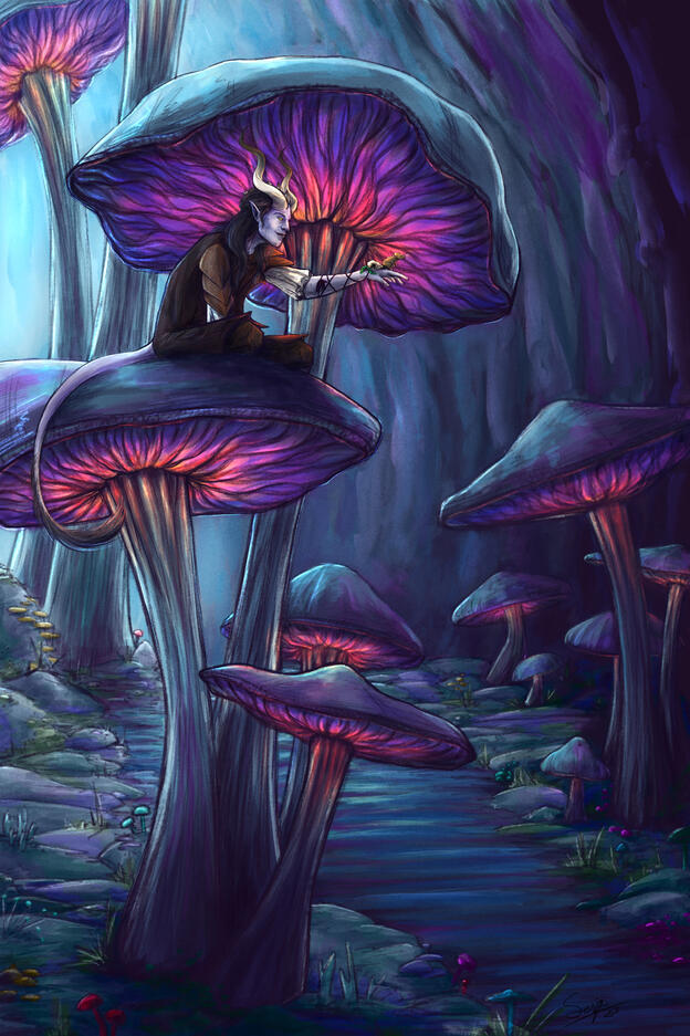 Character in a detailed background 250€+